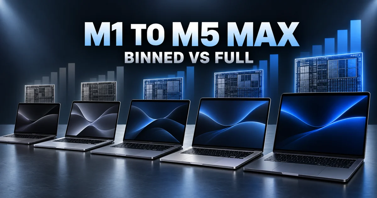 MacBook Pro M1 to M5 Max: Every Binned and Full Chip Compared
