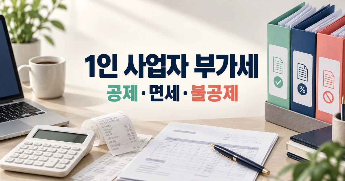 직원 없는 1인 개인사업자 부가가치세: 환급·면세·불공제 FAQ